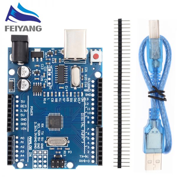 10PCS-With-Cable-UNO-R3-Development-board-With-CH340-Chip-ATMEGA328-16Mhz-For-Arduino
